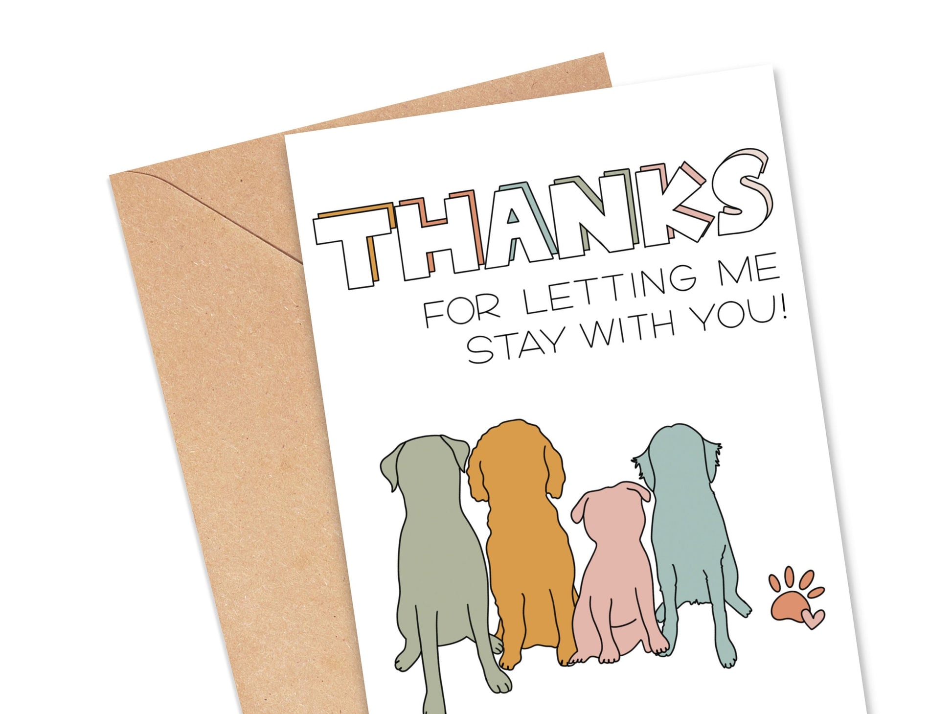Thanks For Letting Me Stay with You Card Simply Happy Cards