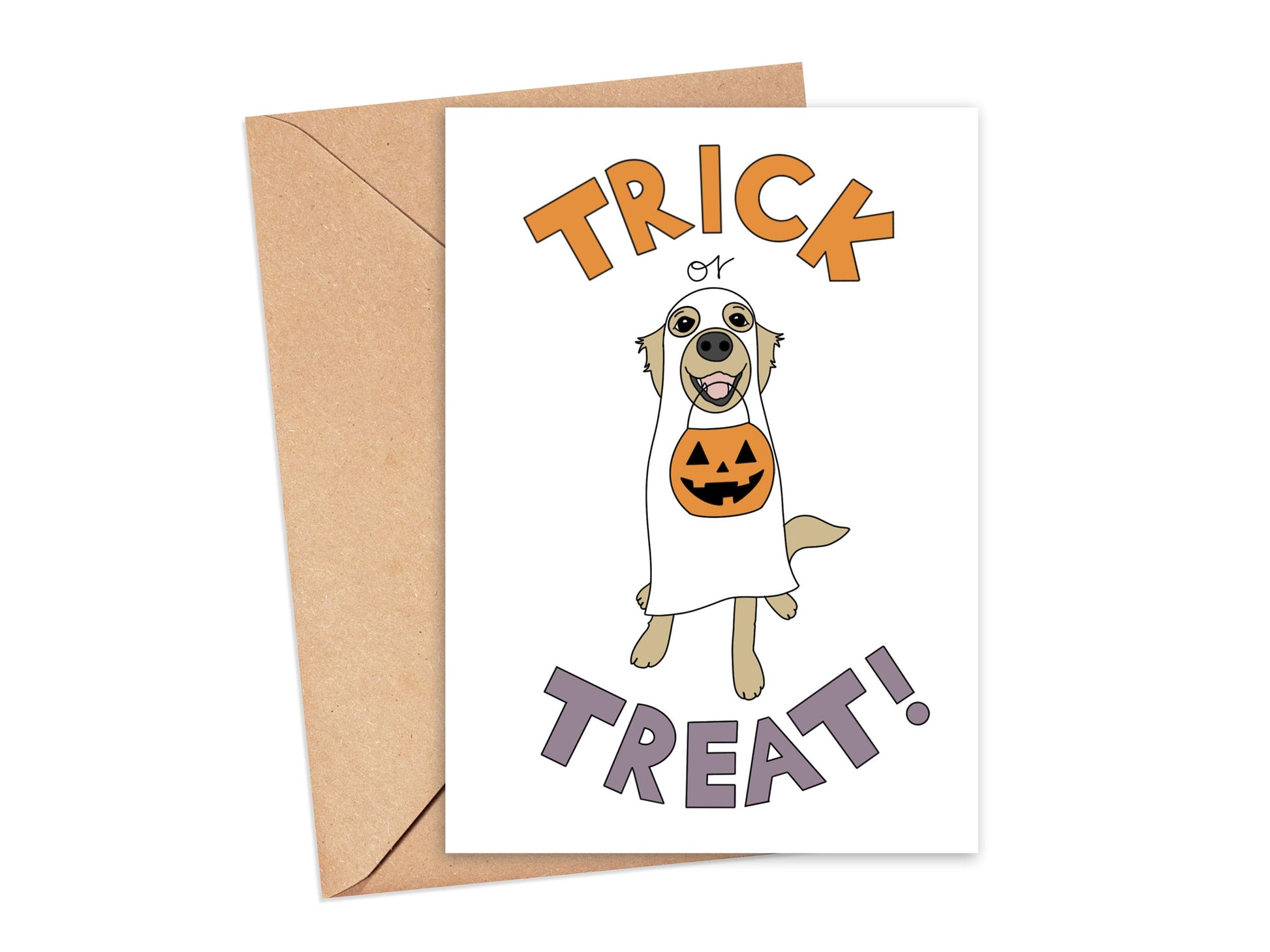 Trick or Treat Halloween Dog Card Simply Happy Cards