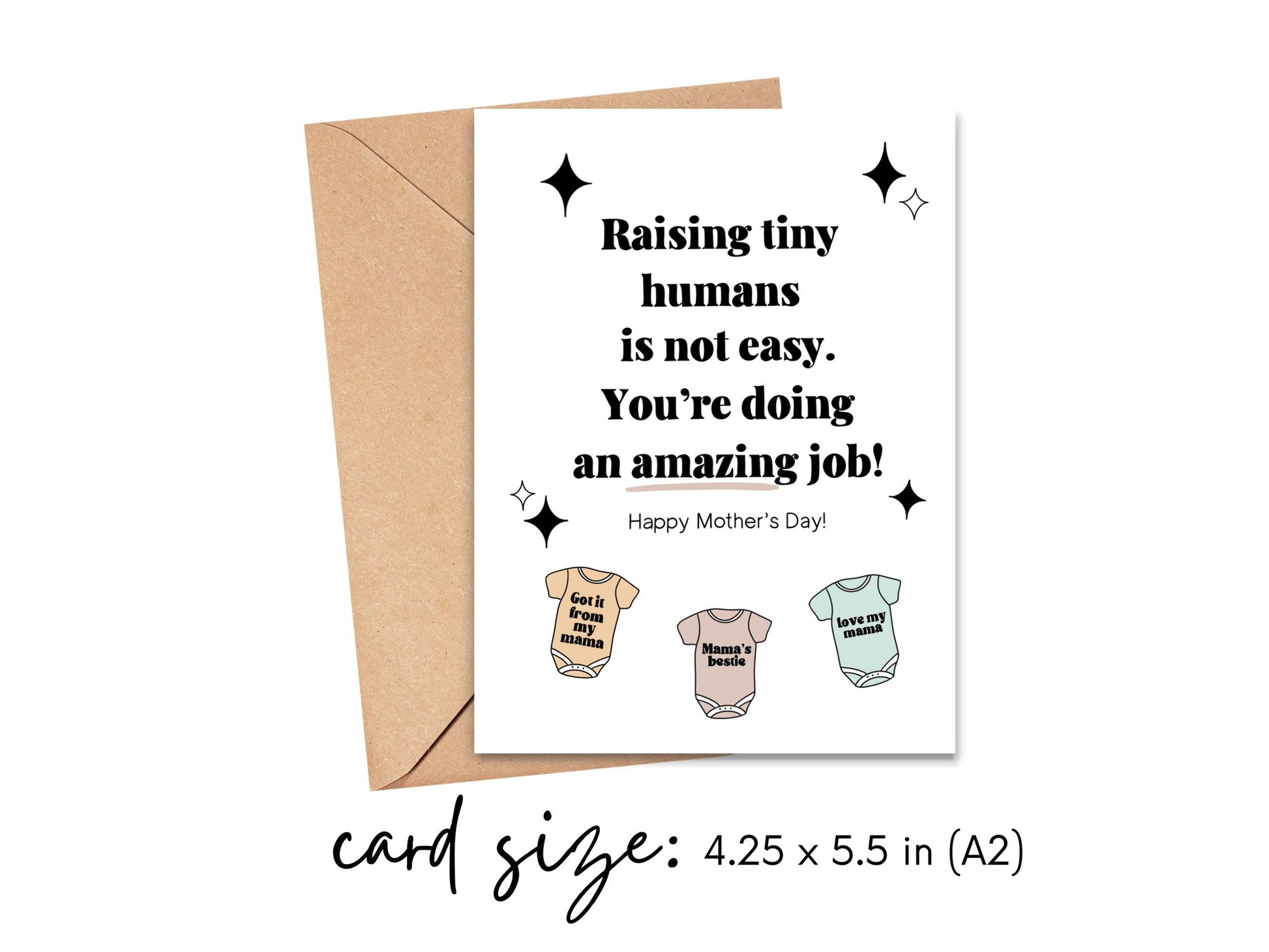 Raising Tiny Humans Happy Mother's Day Card Simply Happy Cards