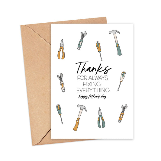 Thanks for Always Fixing Everything Card Simply Happy Cards