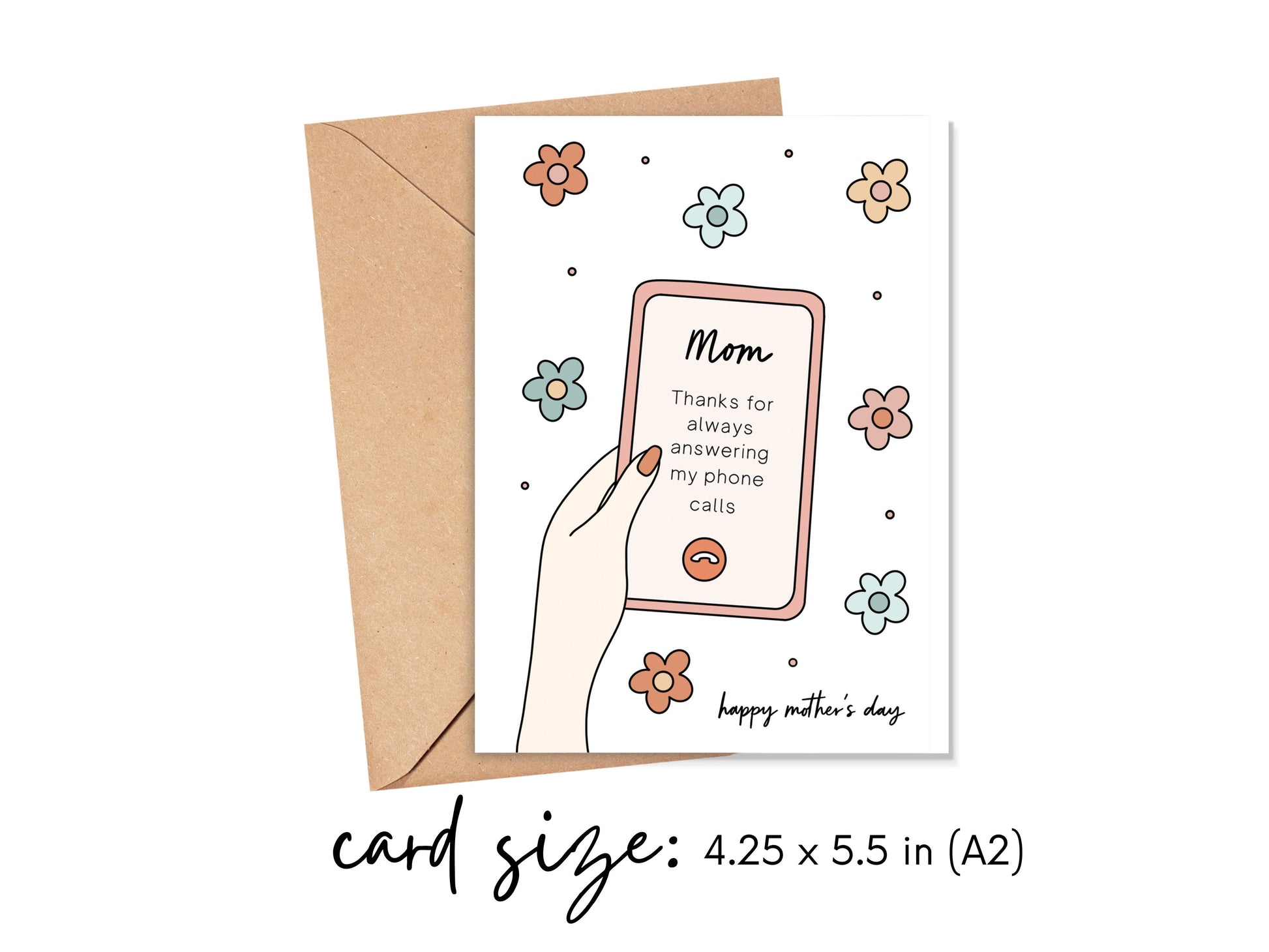Thanks for Always Answering My Calls Mother's Day Card Simply Happy Cards